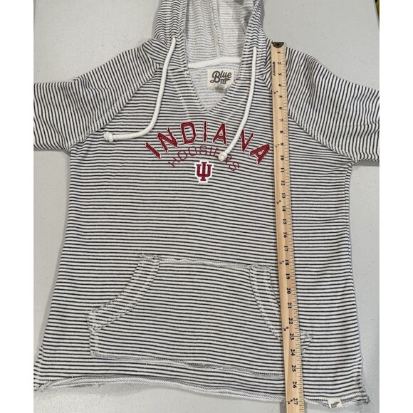 Indiana University Hoosiers IU Sweatshirt Womens Large Hooded Stretch Collegiate - Picture 5 of 7